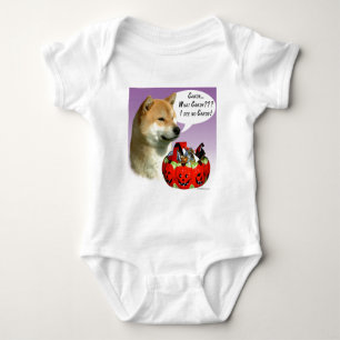 Shiba Inu Halloween Candy Baby Bodysuit