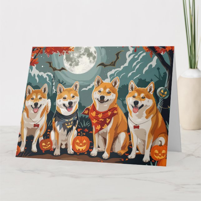 Shiba Inu Halloween Spooky Card (Front)