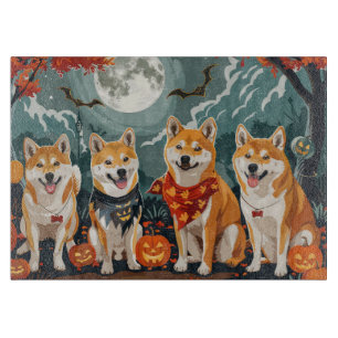 Shiba Inu Halloween Spooky Cutting Board