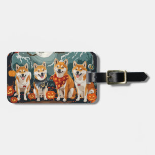 Shiba Inu Halloween Spooky Luggage Tag