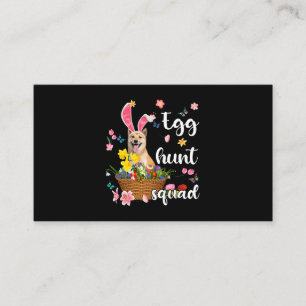 Shiba Inu Happy Easter Day Easter Colourful Egg Hu Business Card