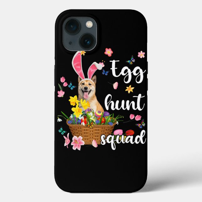 Shiba Inu Happy Easter Day Easter Colourful Egg Hu Case-Mate iPhone Case (Back)