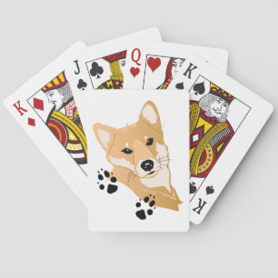 Shiba Inu Head Playing Cards