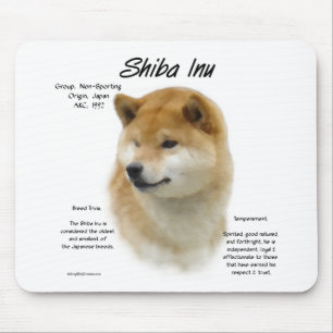 Shiba Inu History Design Mouse Mat
