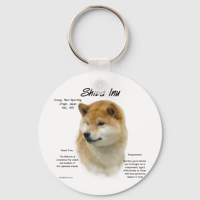 Shiba Inu History  Key Ring (Front)