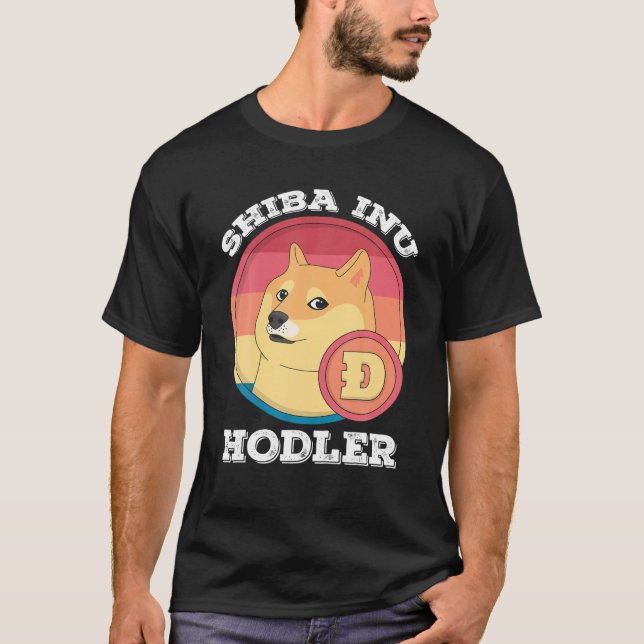 Shiba Inu Hodler Crypto Token Coin Cryptocurrency T-Shirt (Front)