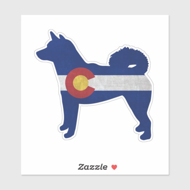 Shiba Inu Hound Dog Breed Colorado Flag (Sheet)