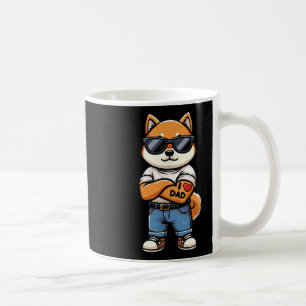 Shiba Inu I Love Dad Funny Dog Tattoo  Coffee Mug