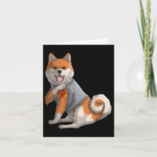 Shiba Inu I Love Mum Tattoo Dog Shirt Funny Mother Card