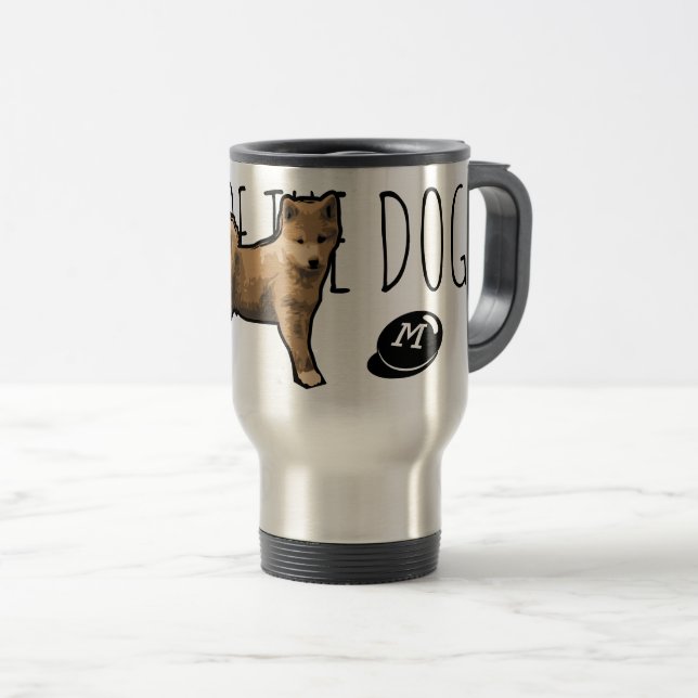 Shiba Inu Illustration Dog Year 2018 Travel M Travel Mug (Front Right)