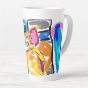 Shiba Inu in city Latte Mug