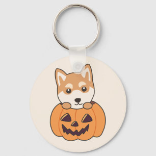 Shiba Inu In Pumpkin Sweet Dogs Happy Halloween Ke Key Ring