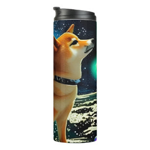 Shiba Inu in Space  Thermal Tumbler