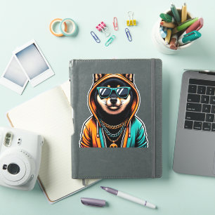 Shiba Inu in Streetwear Hoodie