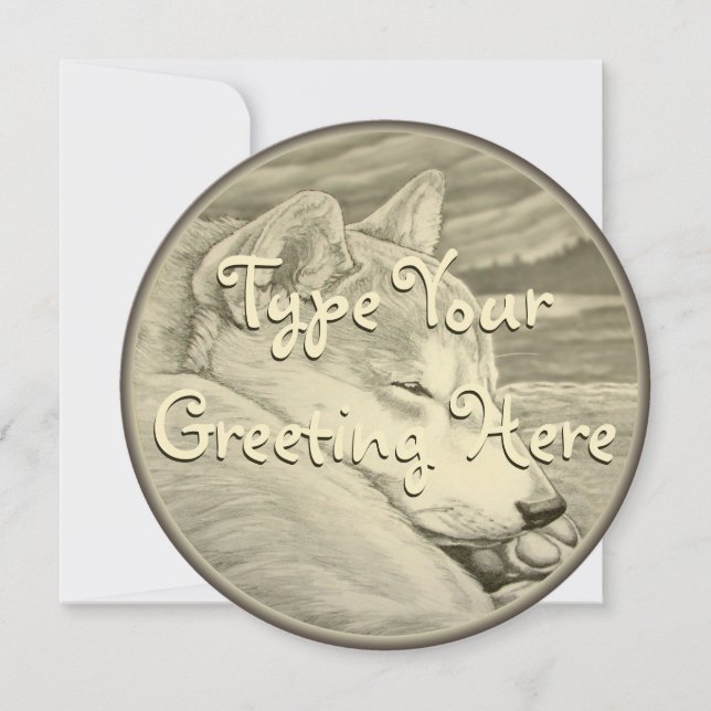 Shiba Inu Invitations Personalised Shiba Inu Cards (Front)