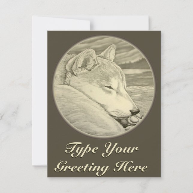 Shiba Inu Invitations Personalised Shiba Inu Cards (Front)