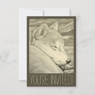 Shiba Inu Invitations Personalised Shiba Inu Cards