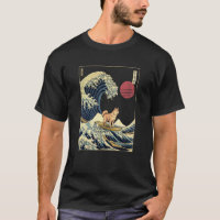 Shiba Inu Japanese Kanagawa Wave  Surf Dog