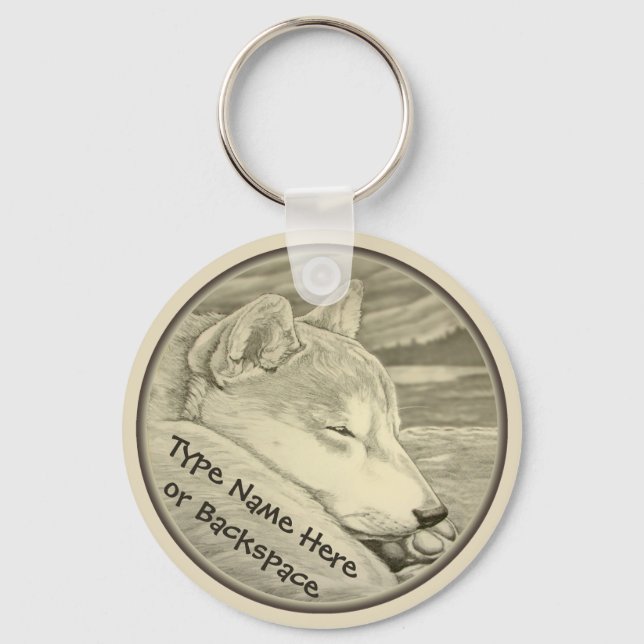 Shiba Inu Keychain Personalized Shiba Inu Dog Gift (Front)