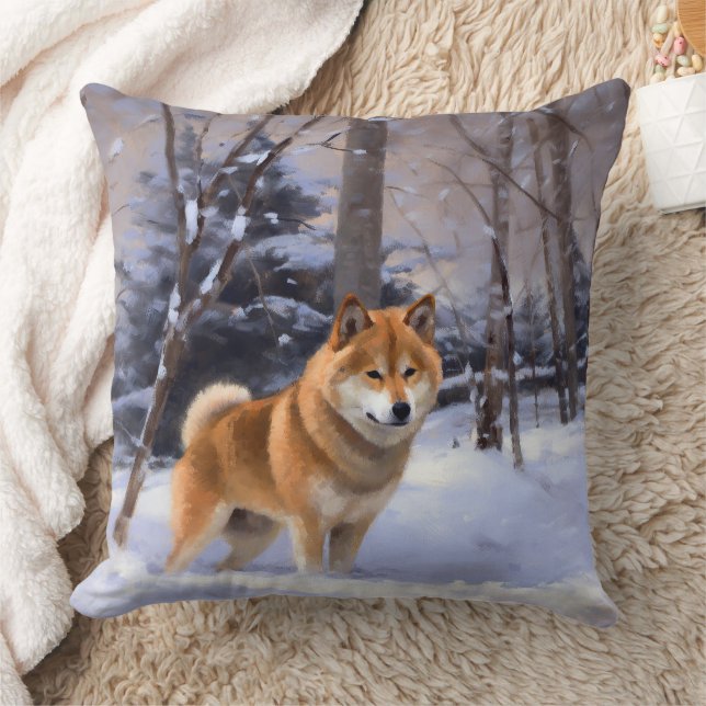 Shiba Inu Let It Snow Christmas  Cushion (Blanket)