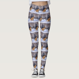 Shiba Inu Let It Snow Christmas Leggings