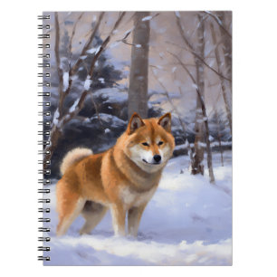 Shiba Inu Let It Snow Christmas Notebook