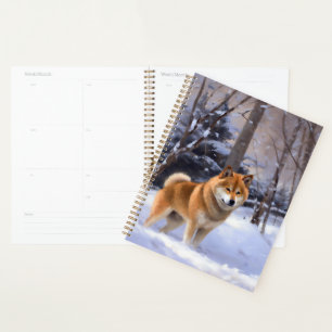 Shiba Inu Let It Snow Christmas  Planner