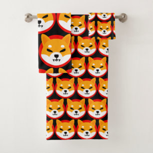 Shiba Inu Logo Bath Towel Set