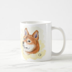 Shiba Inu Love   Illustration Coffee Mug