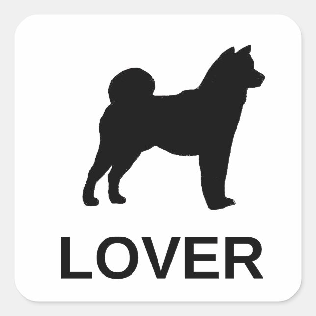 shiba inu lover square sticker (Front)
