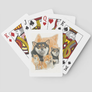 Shiba Inu Medley Playing Cards