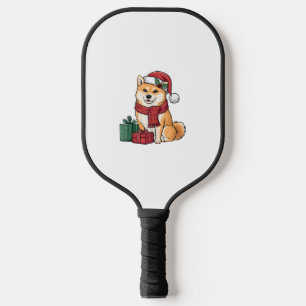 Shiba Inu Merry Christmas Dogs Christmas Pickleball Paddle