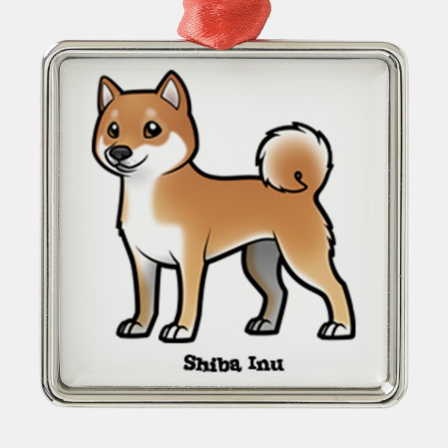 shiba inu metal tree decoration (Front)
