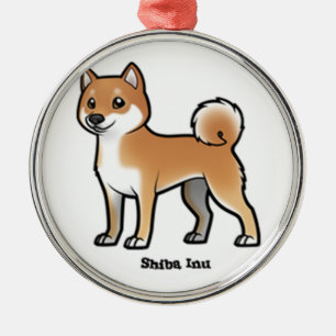 shiba inu metal tree decoration