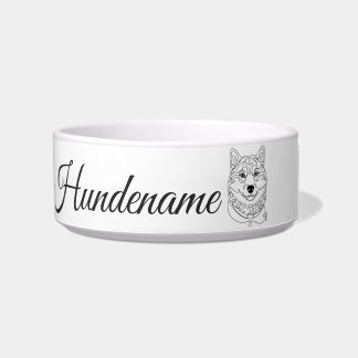 Shiba Inu Minimalist Line Art personalized bowl