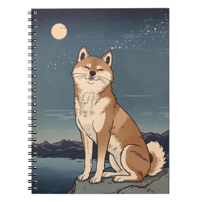 Shiba Inu Moonlight Notebook (Front)