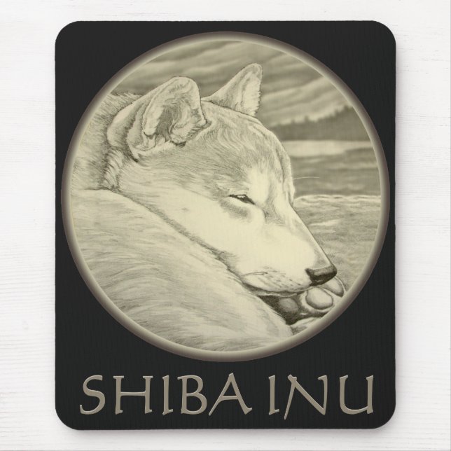 Shiba Inu Mousepad Gifts Ancient Wolf Dogs Gifts (Front)