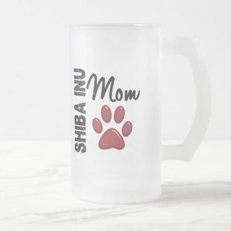 Shiba Inu Mum 2 Frosted Glass Beer Mug