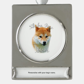 Shiba Inu Mum 2 Silver Plated Banner Ornament