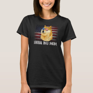 Shiba Inu Mum American Shiba Inu Dog Us Flag 4th O T-Shirt