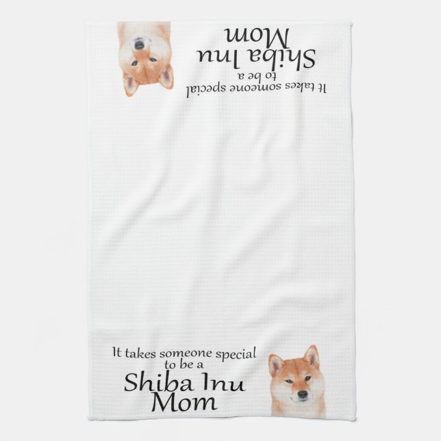 Shiba Inu Mum Kitchen Towel (Vertical)