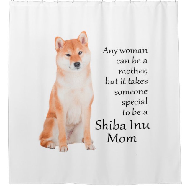 Shiba Inu Mum Shower Curtain (Front)