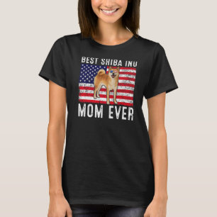 Shiba Inu Mum Usa American Flag Shiba Inu Dog Own T-Shirt