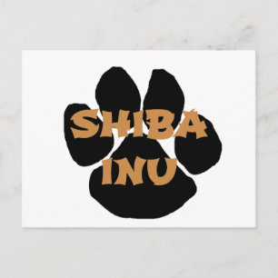 shiba inu name paw.png postcard