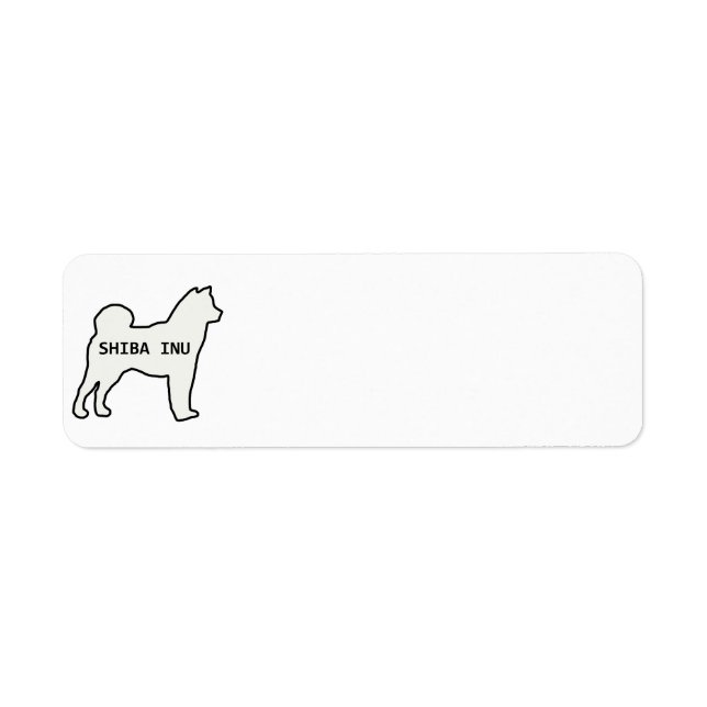 Shiba Inu name silhouette cream (Front)