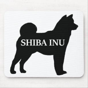 Shiba Inu name silo black Mouse Mat