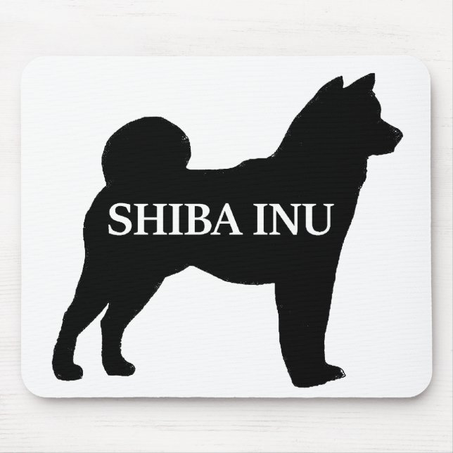 Shiba Inu name silo black Mouse Mat (Front)
