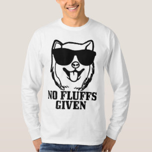 Shiba Inu No Fluffs Given Dog Shiba Mum Dad Funny T-Shirt