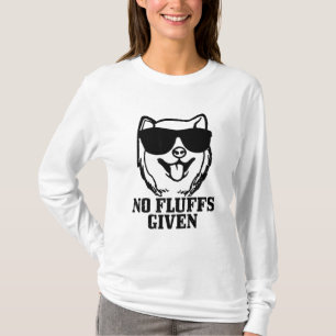 Shiba Inu No Fluffs Given Dog Shiba Mum Dad Funny T-Shirt