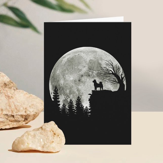 Shiba Inu On Mountain Halloween Gift For Dog Lover Card (Creator Uploaded)